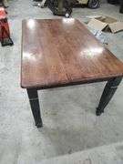 FARMHOUSE STYLE DINING TABLE DOES HAVE SOME FINISH SCUFFS - 60X36X30