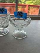 Set of Six Clear Glass Dessert Bowls
