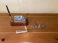 Train, CSX Locomotive Pen Holder, and Pocket Knife