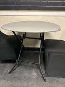 Folding Table and Two Chairs with Covers