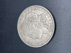 FIVE MORGAN SILVER DOLLARS