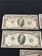 Lot of (5) Ten Dollar Bills
