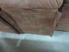 Brown Three-Seat Reclining Sofa