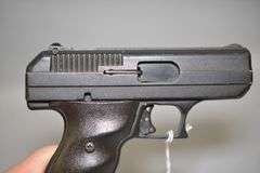 Hi-Point C9 Pistol In 9MM Luger Caliber, has safety on left rear of slide, adjustable sights, one single stack magazine, about good condition, no box or book, SN-P1409435.