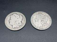 TWO MORGAN SILVER DOLLARS