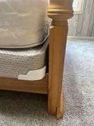 Waterfall Wood Full Size Bed Frame with Mattress
