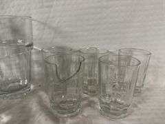 Set of 9 Glass Drinking Glasses