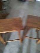 SET OF 2 SADDLE SEAT BAR STOOLS - 29 INCHES FLOOR TO SEAT