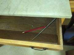 Wood Washstand with Marble Top