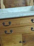 Wood Washstand with Marble Top