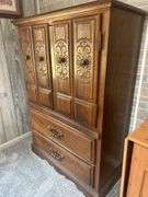 Wood Armoire with 2 Drawers