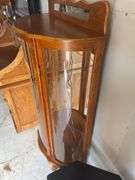 Curved Glass Display Cabinet with Lighting