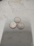3 SILVER QUARTERS - 1954 - 1960 - 1962