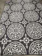THRESHOLD GRAY MEDALLION AREA RUG - 4 FT X 5 FT 6 INCH