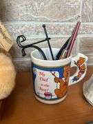 Eclectic Home Decor Collection: Teddy Bear Lamp, Figurine, and More