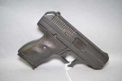 Hi-Point C9 Pistol In 9MM Luger Caliber, has safety on left rear of slide, adjustable sights, one single stack magazine, about good condition, no box or book, SN-P1409435.