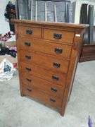 7 DRAWER CHEST MATCHES LOT 86 - 39X18X56 - HAS ONE BLEMISH ON TOP