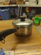 Baking and Cooking Assortment: Cake Carrier, Bundt Pan, Saucepans, Better Homes and Gardens Mugs, Grater & Thermometer