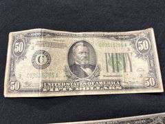 Four 1934 Series $50 Federal Reserve Notes
