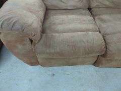 Brown Three-Seat Reclining Sofa