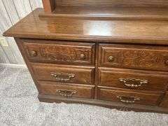 Nine-Drawer Dresser with Mirror and Nightstand
