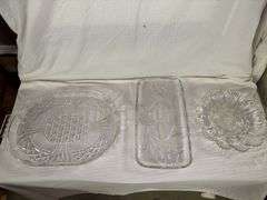 Collection of Three Pressed Glass Serving Dishes