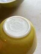 Pyrex Mixing Bowl Set - Three Piece - Yellow and Olive
