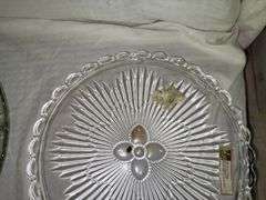 Set of Three Glass Serving Platters