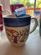 Group of Holiday Themed Mugs and Glass