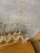 Assorted Glassware Lot: Drinking Glasses and Dessert Bowls