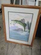 SIGNED J LOGAN BASS PAINTING - 18x22