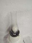 Floral Milk Glass Lamp
