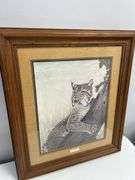 Framed "Kentucky Wildcat" Lynx Rufus Print by Steve Stolarz