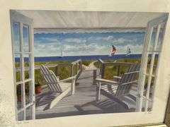 Framed Print - "Dune Deck" by C. Sasso