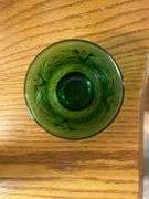 Set of 19 Green Depression Glass Bowls with Floral Design