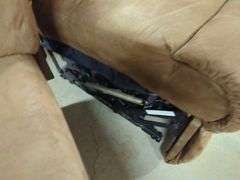 Brown Three-Seat Reclining Sofa