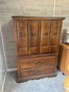 Wood Armoire with 2 Drawers