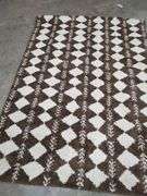 THRESHOLD BROWN AND WHITE PATTERNED AREA RUG - 5X7 FT