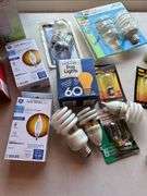Assorted Light Bulbs - LED, CFL, Incandescent