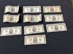 Lot of Ten $5 United States Silver Certificate Notes