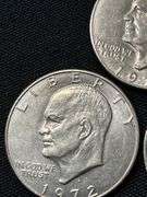 Three 1972 Eisenhower "Ike" Dollar Coins