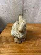 Bunny Crossing Yard Sign and Bunny Figurine