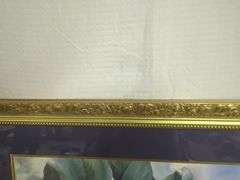 Framed Floral Watercolor Painting