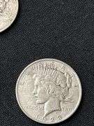 Three 1923 Peace Silver Dollars