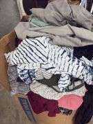 BOXES OF GENERAL HOUSEHOLD ITEMS AND CLOTHES