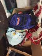 BOXES OF GENERAL HOUSEHOLD ITEMS AND CLOTHES