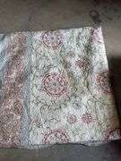 Floral Pattern Quilted Throw Blanket
