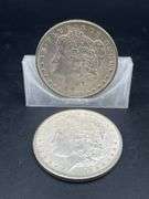 TWO MORGAN SILVER DOLLARS