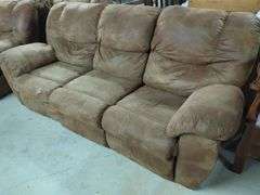 Brown Three-Seat Reclining Sofa