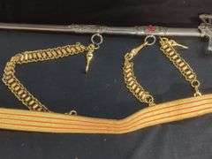 Knights Templar Ceremonial Sword with Belt and Chain